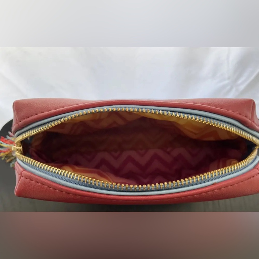 NWT- Missoni Red Makeup Toiletries Bag Pouch - Picture 6 of 13